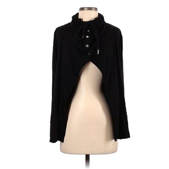 Cable & Gauge Women Long Sleeve Flyaway Jacket Black Size Small Petite - Picture 1 of 9